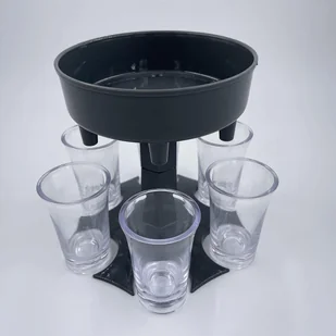 DOZOWNIK DRINKÓW NALEWAK ALKOHOLU + 6xKIELISZEK NA IMPREZĘ DO BARU - Inne urządzenia gastronomiczne - miniaturka - grafika 1