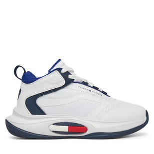 Sneakersy Tommy Hilfiger Low Cut Lace-Up T3B9-33884-1695 Biały - Buty dla chłopców - miniaturka - grafika 1