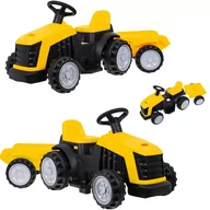 Pojazdy elektryczne dla dzieci - Coil Coil traktor z przyczepą na akumulator żółty C0358-YELLOW - miniaturka - grafika 1