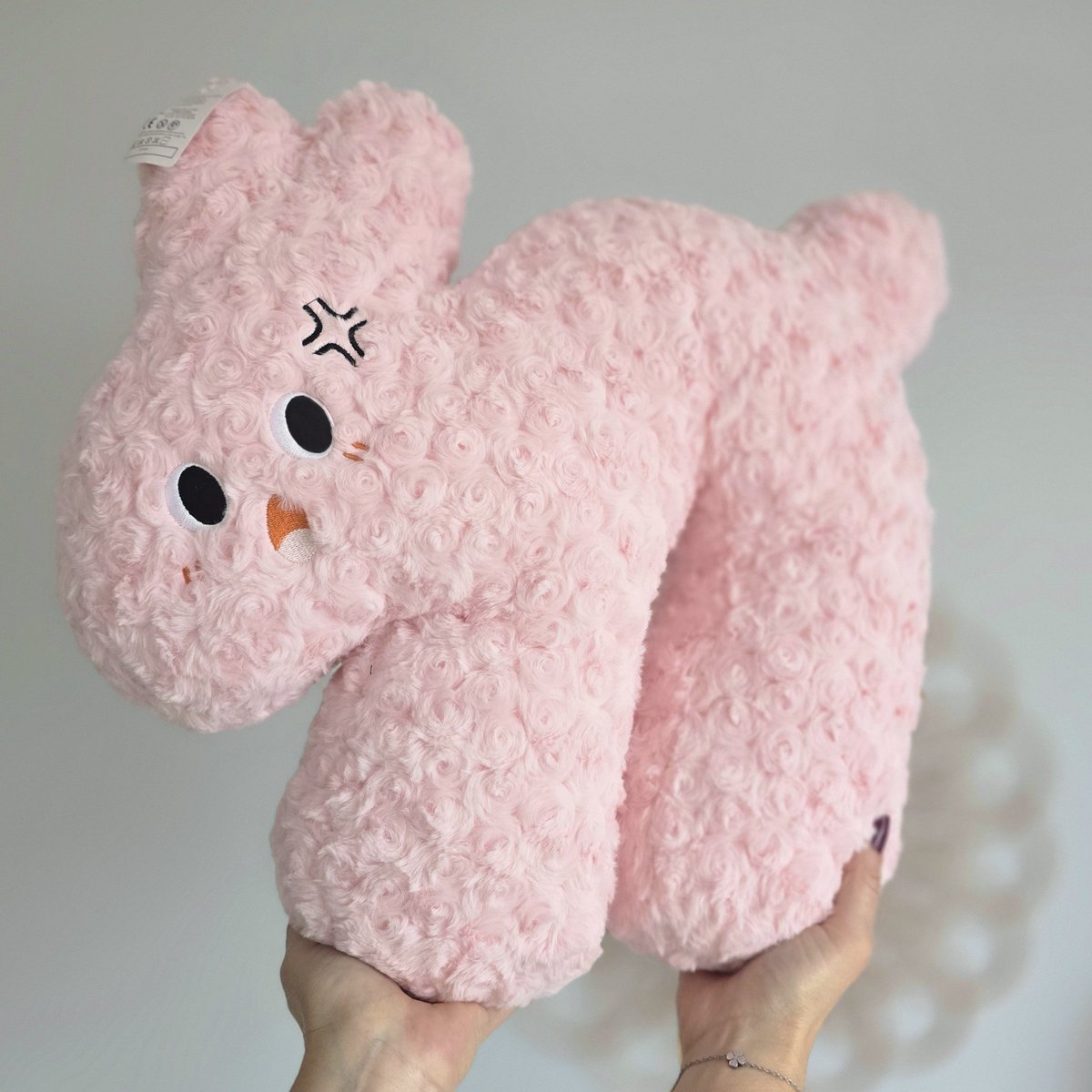 Poduszka maskotka w kształcie królika 40 cm różowy