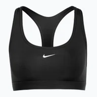 Bielizna sportowa damska - Biustonosz treningowy Nike Swoosh Light Support black/white - miniaturka - grafika 1