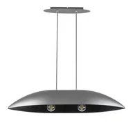 Lampy sufitowe - Salonowa lampa wisząca Gondola M 40643 Sigma podłużna srebrna czarna - miniaturka - grafika 1