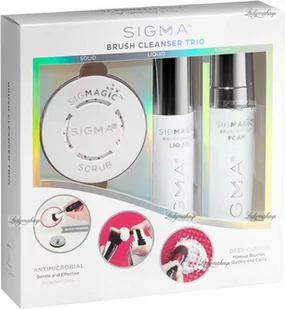 Sigma - BRUSH CLEANSER TRIO SigMagic - Zestaw do czyszczenia pędzli - Pozostałe akcesoria kosmetyczne - miniaturka - grafika 1