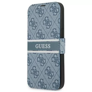 Guess GUBKP13S4GDBL iPhone 13 mini 5,4" niebieski/blue book 4G Stripe GUE001558-0 - Etui i futerały do telefonów - miniaturka - grafika 1