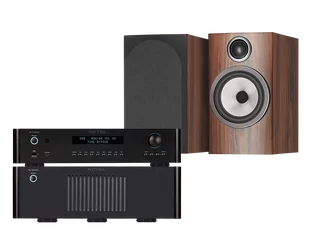 Rotel RC-1572 MkII (czarny) + RB-1582 MkII (czarny) + 706 S3 (mokka) - Zestawy stereo - miniaturka - grafika 1