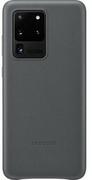 Etui i futerały do telefonów - Samsung Etui Leather Cover Galaxy S20 Ultra, szare - miniaturka - grafika 1