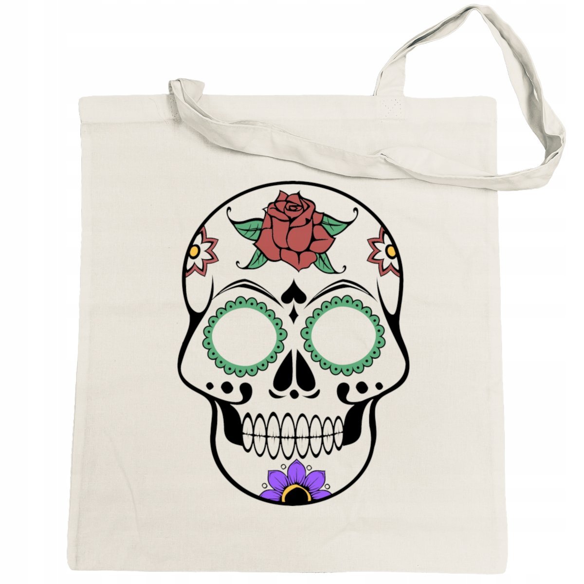 Torba na zakupy nadruk kolorowa Czaszka