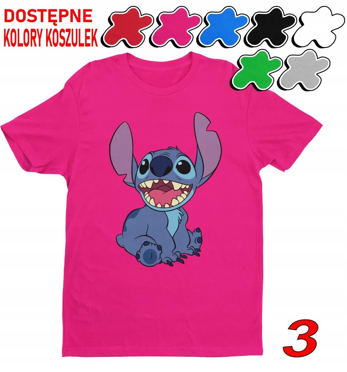 Koszulka Dziecięca Z Nadrukiem Dla Fana Stich Angel Słodziak -M 134-140