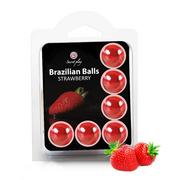 Masaż erotyczny - Secret Play Brazilian Balls Strawberry 6 pack - miniaturka - grafika 1