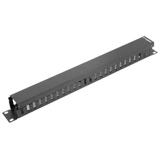 Lanberg Organizer kabli 19&quot 1U z zaślepką typ A czarny AK-1201-B - Akcesoria do szaf serwerowych - miniaturka - grafika 1