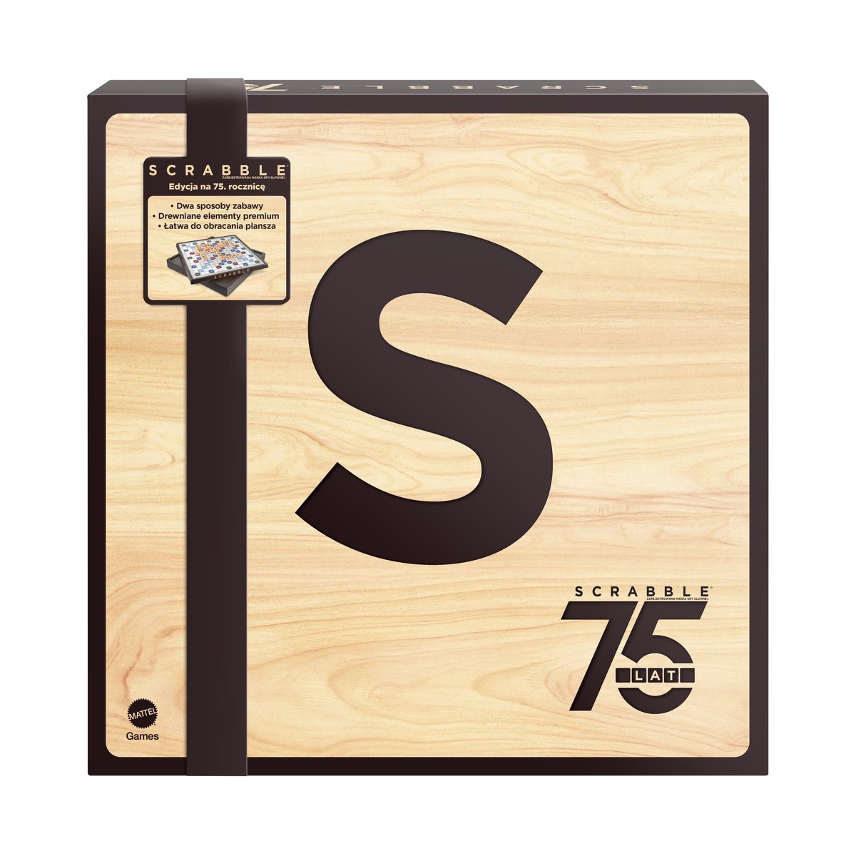 Scrabble, 75 Lecie HWV89, edycja specjalna, drewniana