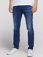 Spodnie męskie - Jack&Jones Jeansy Glen 12175975 Niebieski Slim Fit - miniaturka - grafika 1