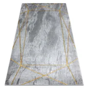 Dywany - Dywan EMERALD ekskluzywny 1022 glamour, stylowy geometryczny, marmur szary / złoty, 140x190 cm - miniaturka - grafika 1