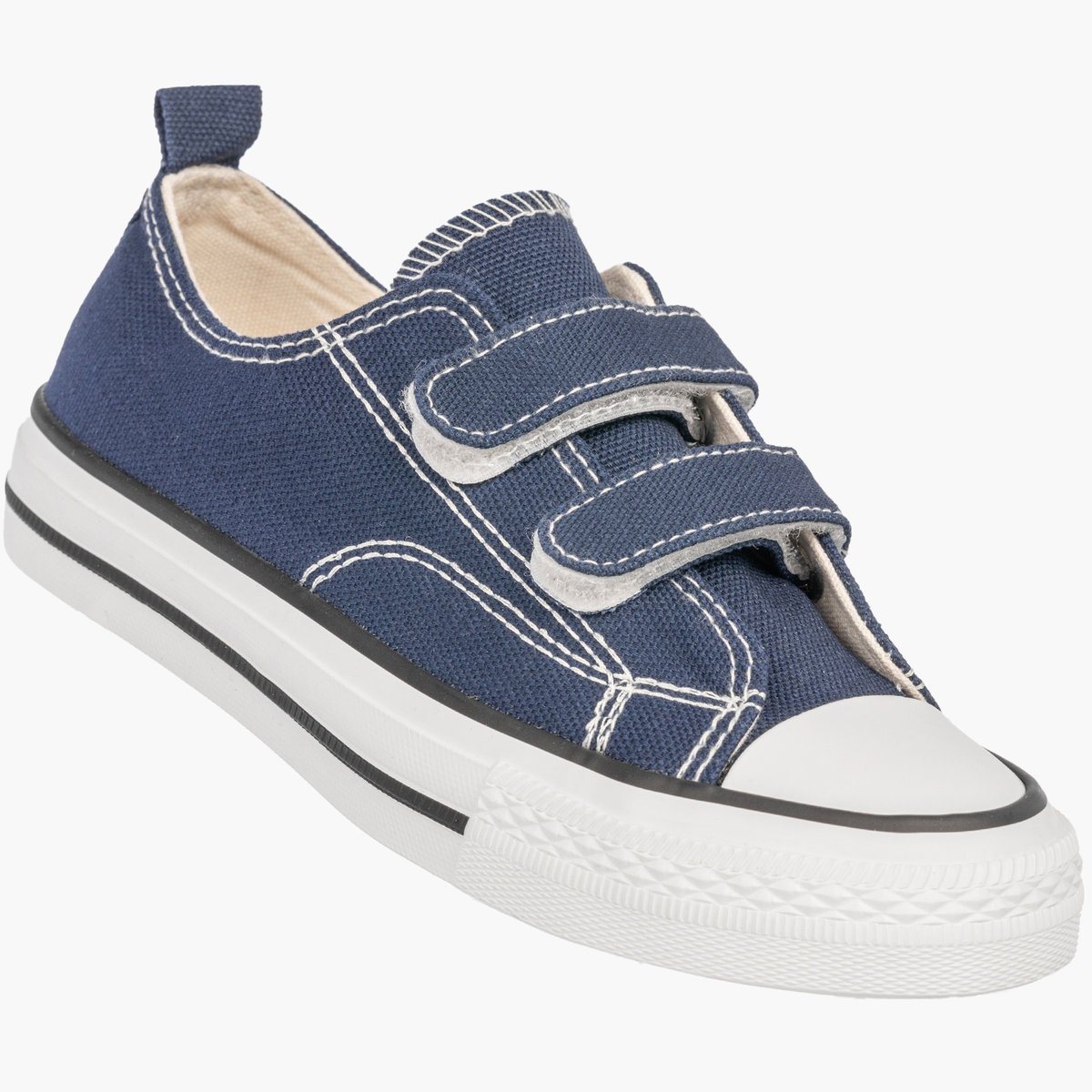 Trampki Dziecięce Buty Na Rzepy Tenisówki Materiałowe Casual Granatowe APAWWA 35