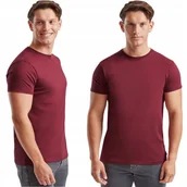 Koszulki męskie - Koszulka Męska T-Shirt Bawełna Iconic Fruit of the Loom 61430 BORDOWY M - miniaturka - grafika 1