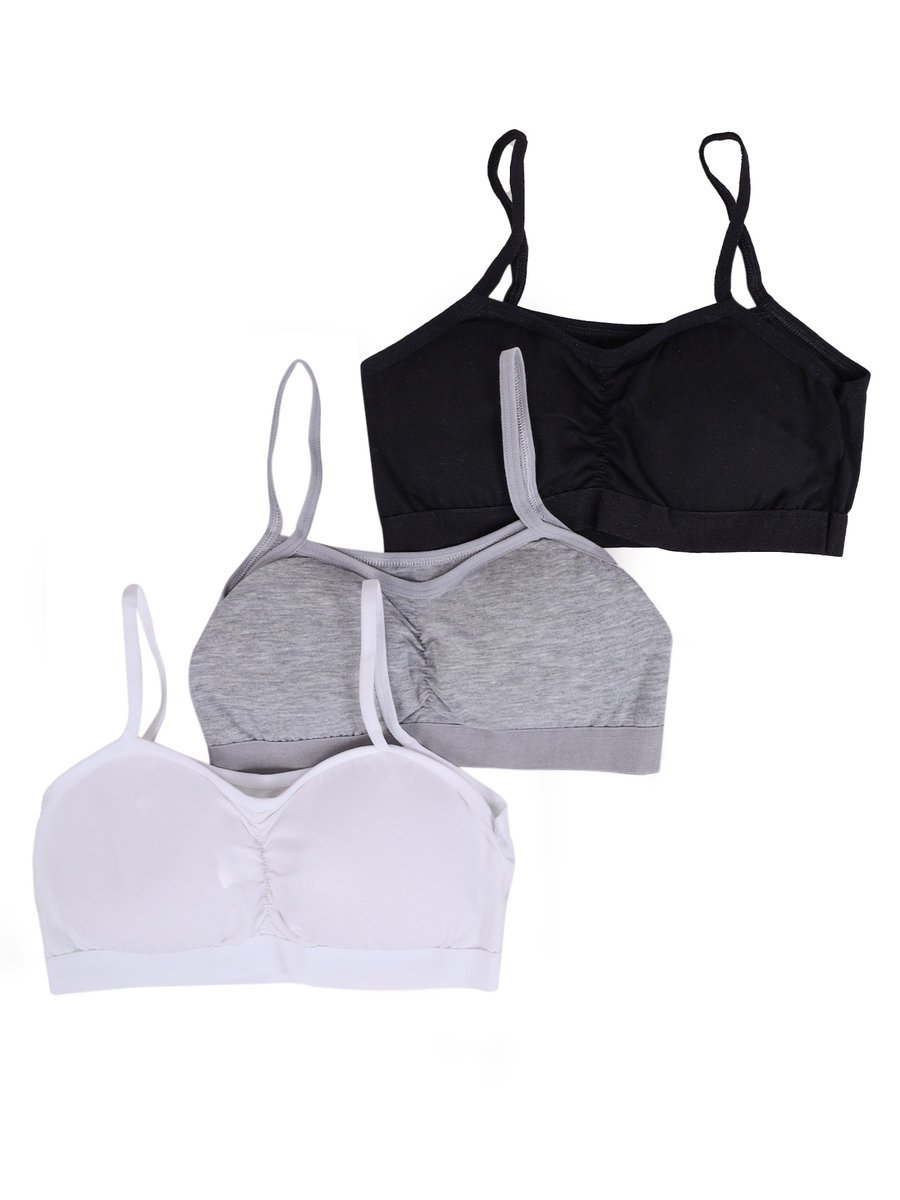 Stanik biustonosz top dziewczęcy miękki gładki 3PAK 158-164 MYWAY