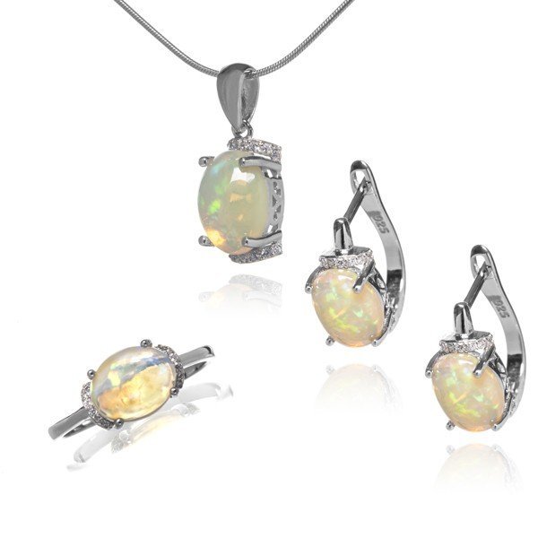 ankabizuteria.pl Wyjątkowy komplet z naturalnym opalem australijskim