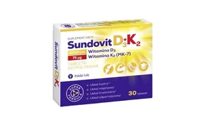 Polski Lek SundovitD3+K2 30 tabletek Wysyłka kurierem tylko 10,99 zł - Witaminy i minerały - miniaturka - grafika 1