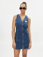 Sukienki - Calvin Klein Jeans Sukienka jeansowa J20J223431 Niebieski Slim Fit - miniaturka - grafika 1