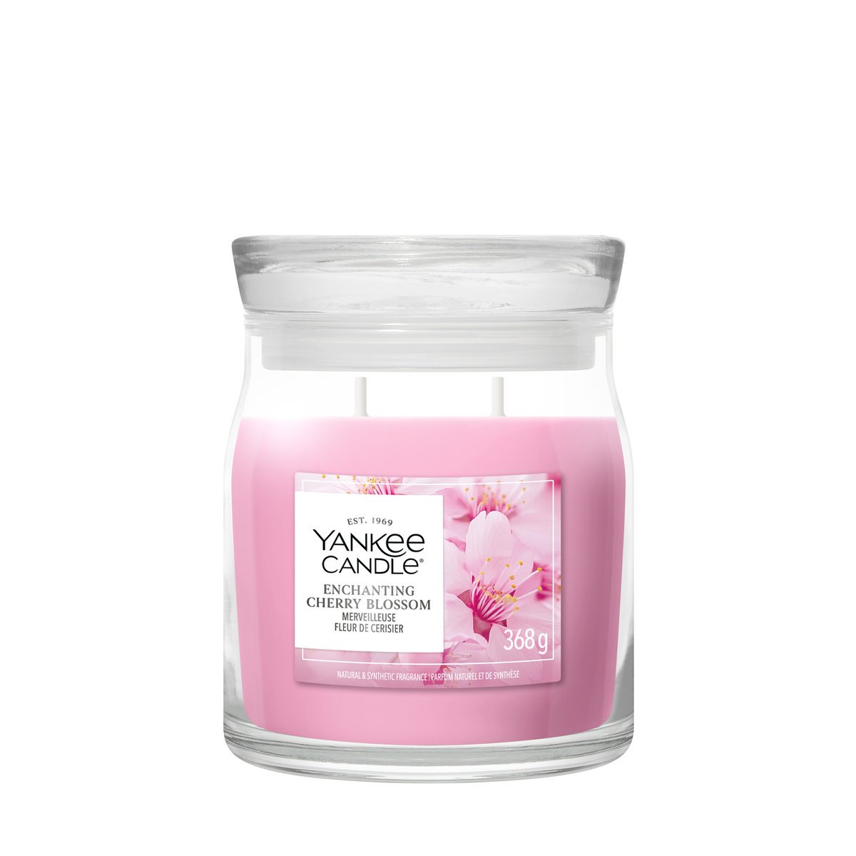 Świeca zapachowa średnia Yankee Candle Enchanting Cherry Blossom