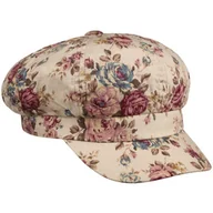 Czapki męskie - Czapka Kaszkiet Romantic Roses by Lipodo, beżowy, M (57-58 cm) - miniaturka - grafika 1