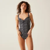 Stroje kąpielowe - Regatta Strój kąpielowy damski wyszczuplający Sakari Czarny, Rozmiar: 34 - miniaturka - grafika 1