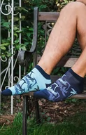 Skarpetki męskie - Skarpetki stopki męskie S152S Paleros, Kolor granatowo-turkusowy, Rozmiar 41-43, Italian Fashion - Intymna - miniaturka - grafika 1