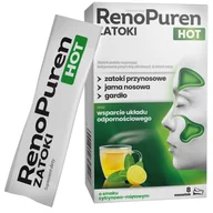 Przeziębienie i grypa - AFLOFARM RenoPuren Zatoki HOT x 8 saszetek - miniaturka - grafika 1