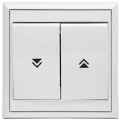 Wyłączniki światła i elektryczne - Łącznik Luna do żaluzji biały - miniaturka - grafika 1