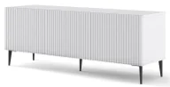 Szafki RTV - Biała szafka rtv z lamelami 150 cm L9-N18 - miniaturka - grafika 1