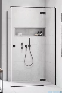 Radaway Essenza Black Kdj kabina 80x80cm prawa szkło przejrzyste 1385043-54-01R/1384051-01-01 - Kabiny prysznicowe - miniaturka - grafika 1