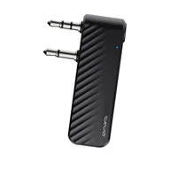 Transmitery FM - Adapter audio Bluetooth 5.1, nadajnik z podwójnym gniazdem 3,5 mm, 4smarts — czarny - miniaturka - grafika 1
