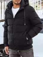 Kurtki męskie - Dwustronna kurtka męska czarna Dstreet TX4298-XXL - miniaturka - grafika 1