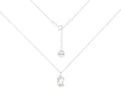 Naszyjniki - Srebrny choker pancerka ze znakiem zodiaku Ryby - miniaturka - grafika 1