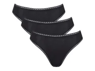 Majtki damskie - Hello by Sloggi Majtki hipstery damskie z bawełny, 3 pary (tai black, 40) - miniaturka - grafika 1