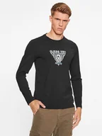 Koszulki męskie - Guess Longsleeve M3BI33 J1314 Czarny Slim Fit - miniaturka - grafika 1