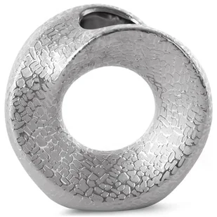 Wazon EUROFIRANY Riso 19 x 7 x 18 cm Srebrny - Wazony i flakony - miniaturka - grafika 1