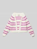 Swetry dla dziewczynek - Kurtka z dzianiny o kroju comfort fit ze wzorem z grubego ściegu model ‘NORDIC’ - miniaturka - grafika 1