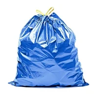 Worki na śmieci - Worki na śmieci z taśmą ściągającą niebieskie LDPE, 120 l, 10 szt. - miniaturka - grafika 1