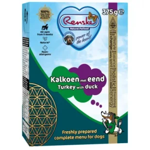 Renske Natural Petfood Renske Fresh turkey with duck - świeży indyk z kaczką dla psów 375 g - Mokra karma dla psów - miniaturka - grafika 1