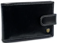 Etui na dokumenty i karty - Eleganckie męskie etui na karty ze skóry naturalnej ROVICKY poziome na zatrzask pudełko na prezent antykradzieżowe ochrona RFID STOP - miniaturka - grafika 1