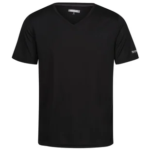 Koszulka męska Regatta Fingal V-Neck Rozmiar: S / Kolor: czarny - Koszulki sportowe męskie - miniaturka - grafika 1