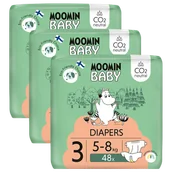 Pieluchy - Moomin Baby, pieluchy, rozmiar 3, 5-8 kg, 144 sztuki - miniaturka - grafika 1