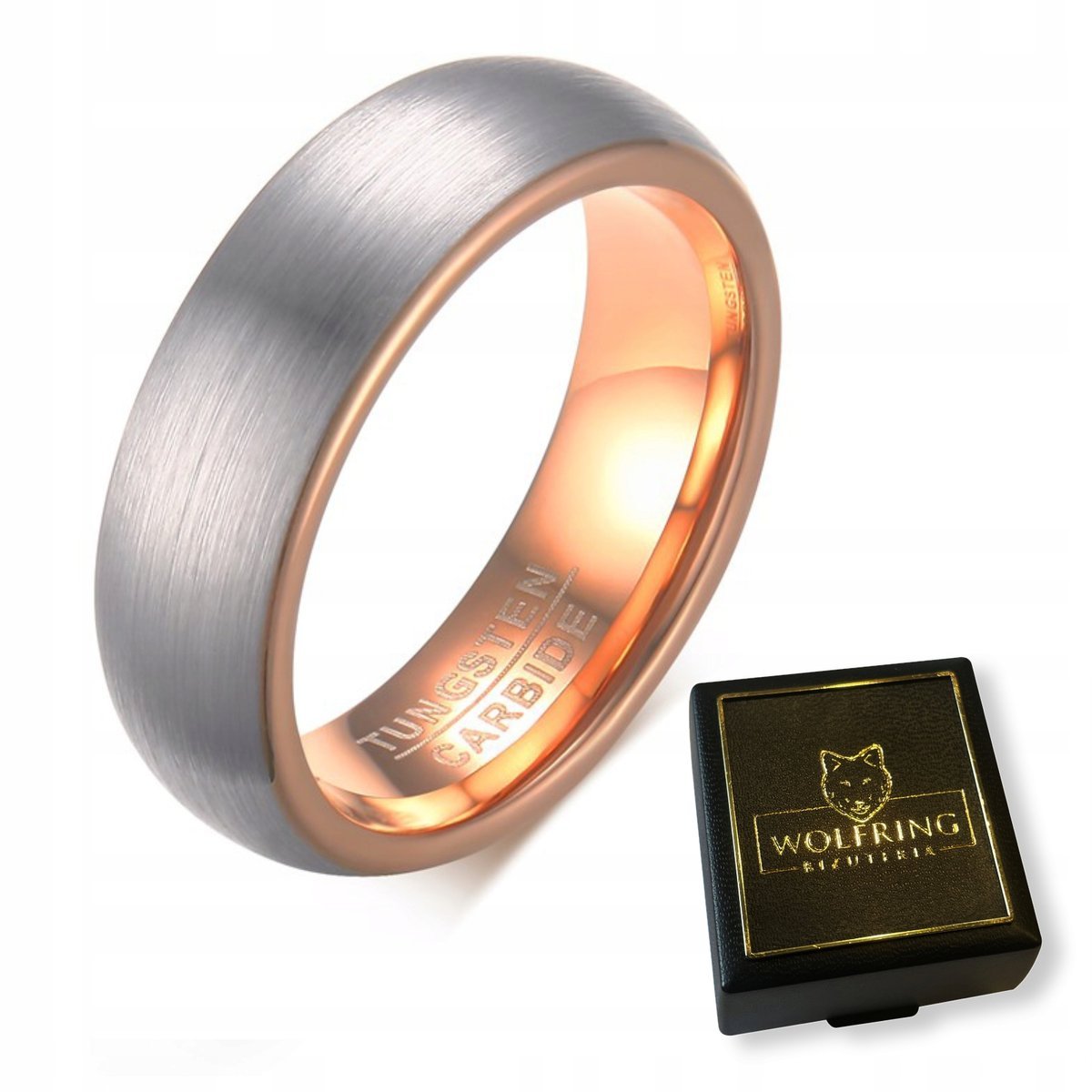 OBRĄCZKA PIERŚCIEŃ z Wolframu WOLFRING EU25 US11