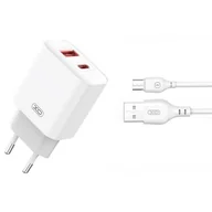 Ładowarki do telefonów - Ładowarka sieciowa XO CE12 20W Biały - miniaturka - grafika 1