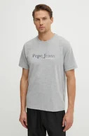 Koszulki męskie - Pepe Jeans t-shirt SOMERS TEE męski kolor szary z nadrukiem PM509649 - miniaturka - grafika 1