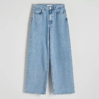 Spodnie damskie - Reserved - Jeansy z szerokimi nogawkami - Niebieski - grafika 1