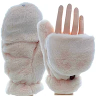 Rękawiczki - ZIMOWE RĘKAWICZKI Z KIESZONKĄ NA PALCE MITENKI - miniaturka - grafika 1