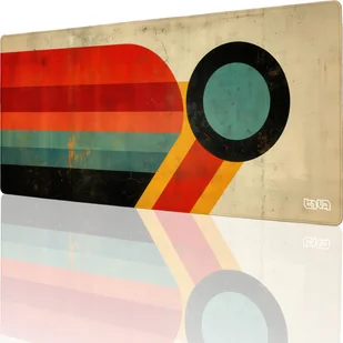 PODKŁADKA POD MYSZ GAMINGOWA Nostalgic Stripes 90x40 TILT Duża Wodoodporna - Podkładki pod mysz - miniaturka - grafika 1
