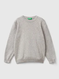 Benetton Sweter w kolorze szarym - Bluzy i sweterki niemowlęce - miniaturka - grafika 1